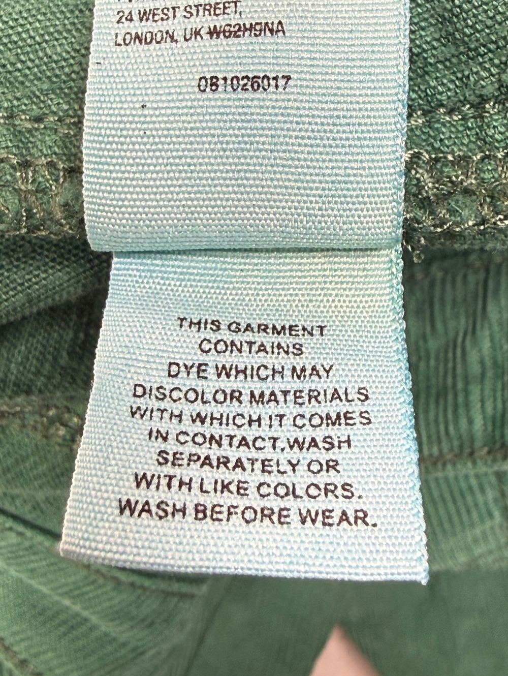 The Free Green Corduroy Pants Regular M - Picture 4 of 11